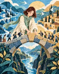 Illustration for The Bridge Builder